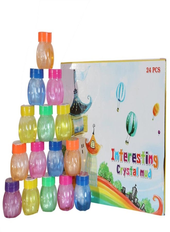 Atipriya Set of 24 Pcs Crystal Watermelon Clay Soft Slime Jelly Soft & Squishy Stress Relief Party Favor Toy for Kids, Pack of 24 Multicolor - Image 1